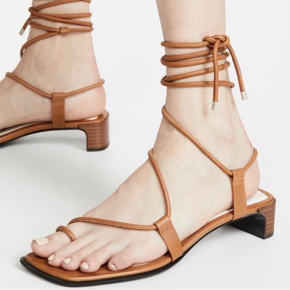 Rag & Bone Tie strappy sandals tan size 7 37 $395 - Picture 1 of 5